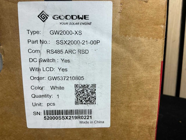 Goodwe gw2000-xs omvormer - afbeelding 5 van  5