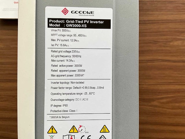 Goodwe gw3000-xs omvormer - afbeelding 7 van  11