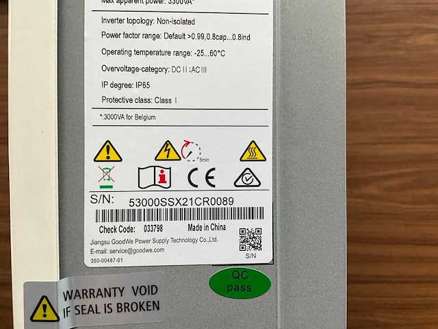 Goodwe gw3000-xs omvormer - afbeelding 8 van  11