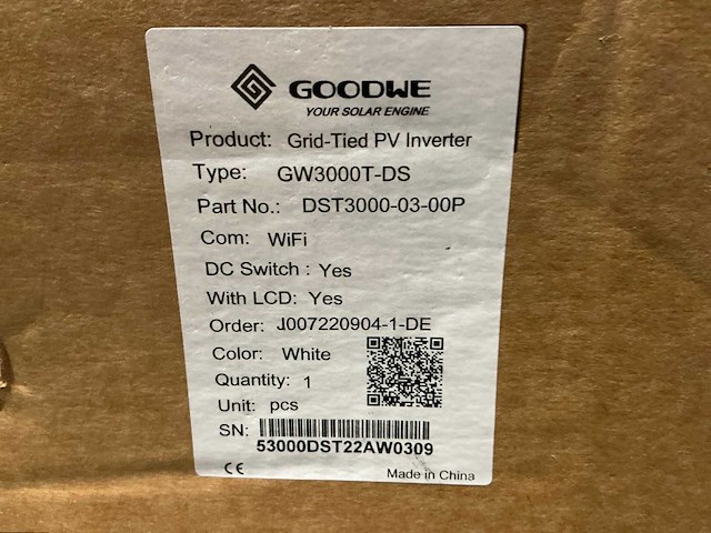 Goodwe gw3000t-ds omvormer - afbeelding 4 van  4