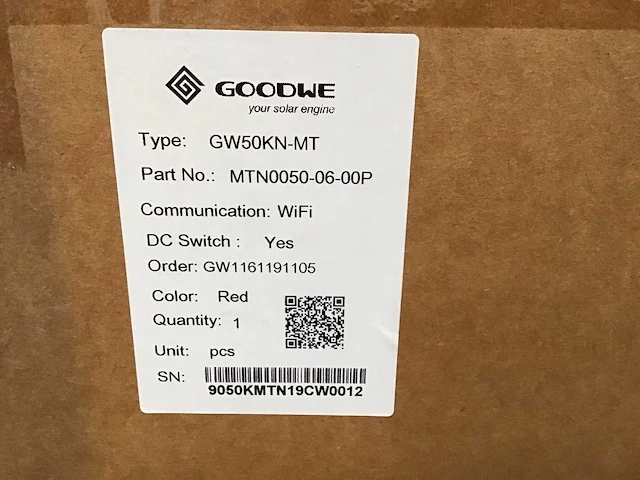 Goodwe gw50kn-mt omvormer - afbeelding 2 van  2