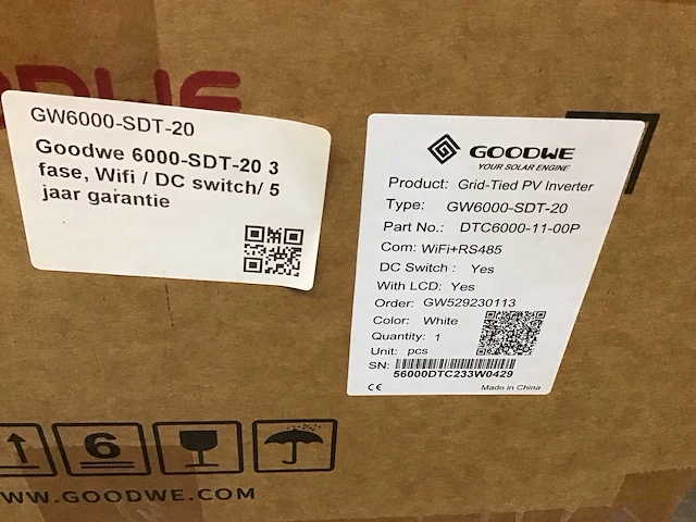 Goodwe gw6000-sdt-20 omvormer - afbeelding 1 van  2