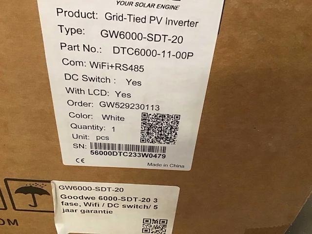 Goodwe gw6000-sdt-20 omvormer - afbeelding 3 van  3