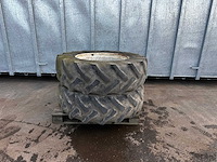 Goodyear – landbouwband dubbellucht 14.9 r28 met velg zonder spaken (2x) - afbeelding 1 van  3