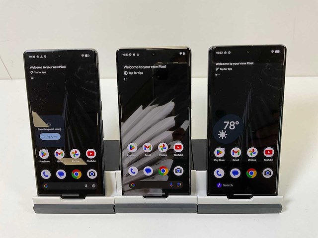 Google pixel 7 pro - 128 gb - black / grey (3x) - afbeelding 1 van  5