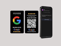 Google review kaart – 3 stuks – zwart– direct reviews - afbeelding 1 van  1