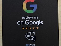 Google review plaat - zwart - met branding - afbeelding 1 van  3