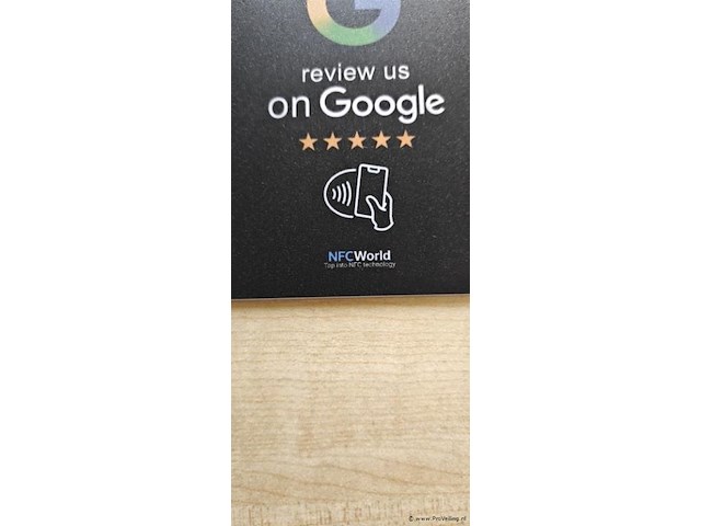 Google review plaat - zwart - met branding - afbeelding 3 van  3