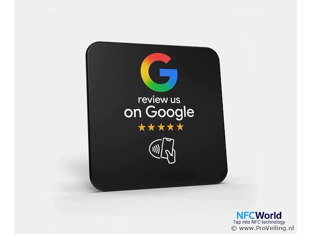 Google review plaat - zwart - afbeelding 2 van  2