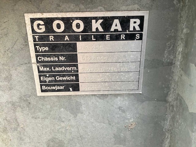 Gookar aanhangwagen - afbeelding 2 van  5