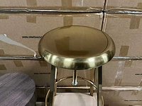 Goose barstool metal brushed chrome