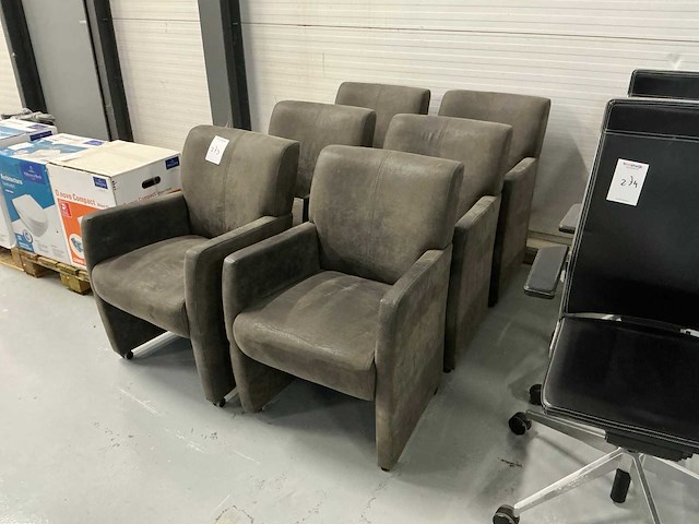 Goossens verrijdbare eetkamerstoel (6x) - afbeelding 1 van  3