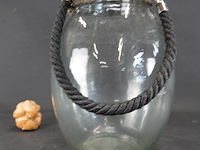 Goot riverdale glazen kan met montuur van touw - afbeelding 1 van  5