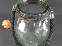 Goot riverdale glazen kan met montuur van touw - afbeelding 3 van  5