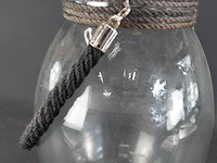 Goot riverdale glazen kan met montuur van touw - afbeelding 4 van  5