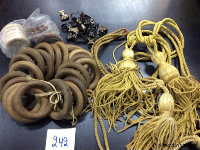 Gordijn flossen+ ringen - afbeelding 1 van  2