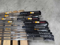 Gordijnroede 160 cm zwart met eindkappen en toebehoren (20x) - afbeelding 2 van  5