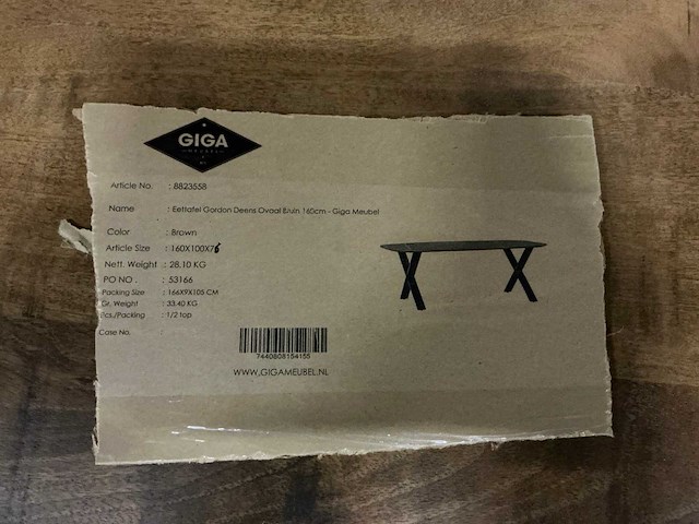 Gordon eetkamertafel 160cm deens ovaal - afbeelding 4 van  4