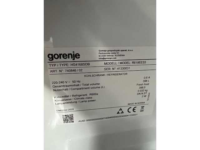 Gorenje r619ees5 koelkast | gorenje vriezer - afbeelding 4 van  4