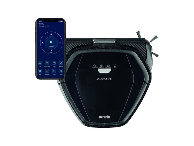 Gorenje rvc 216 bk gsmart robotstofzuiger met dweilfunctie 2in1 zwart - afbeelding 1 van  4