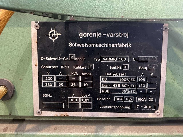Gorenje-vastroj varmig 160 lasapparaat - afbeelding 5 van  6