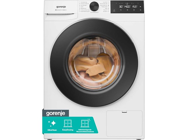Gorenje wgam4s74a wasmachine voorlader 7 kg 1400 rpm wit duits display - afbeelding 1 van  8