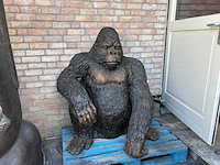 Gorilla brons 1.20 meter hoog - afbeelding 2 van  3