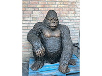 Gorilla brons 1.20 meter hoog - afbeelding 3 van  3