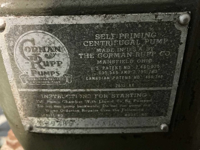 Gorman-rupp waterpomp - afbeelding 6 van  7