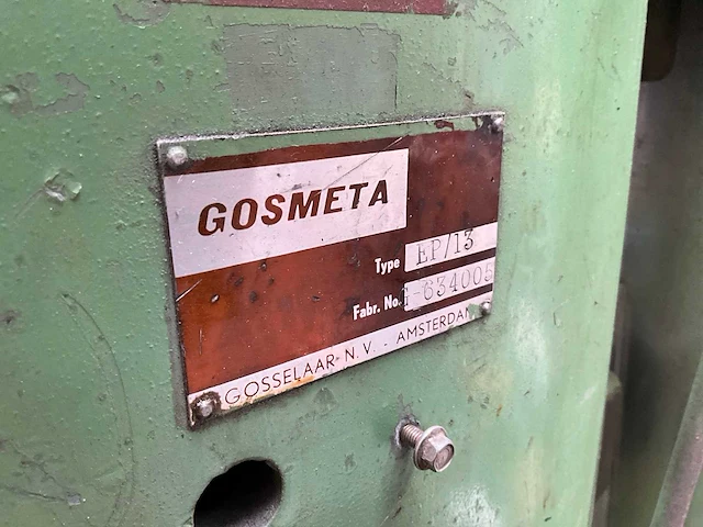 Gosmeta ep/13 excenterpers - afbeelding 4 van  10