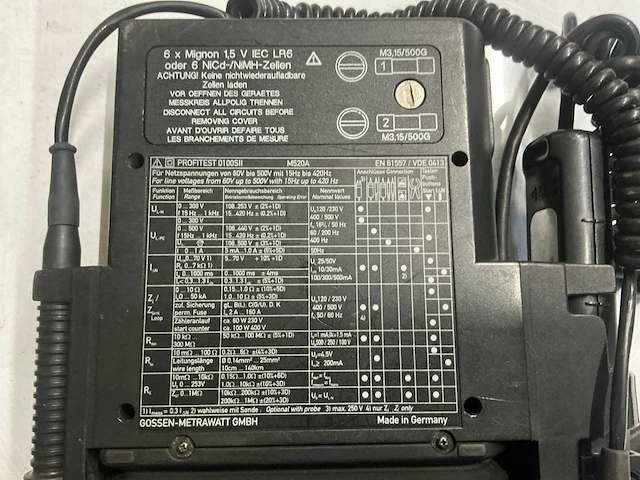 Gossen-metrawatt profitest 0100s installatietester - afbeelding 4 van  7