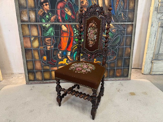 Gotische authentieke fauteuil - afbeelding 3 van  3