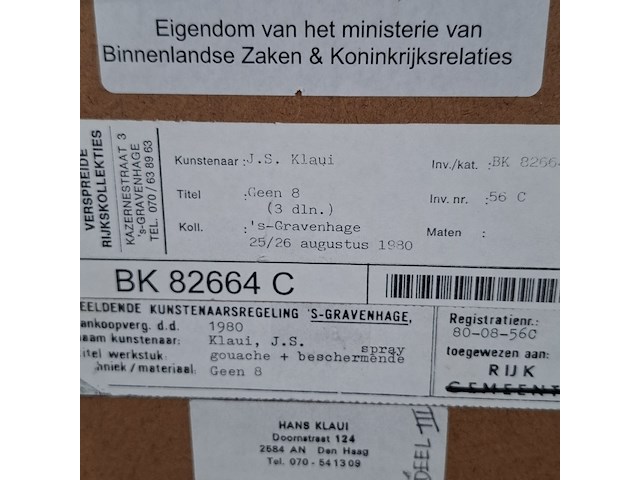 Gouache, j.s. klaui, geen 8 - afbeelding 7 van  7