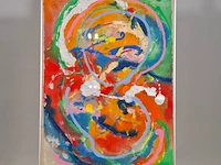 Gouache, maya wildevuur, compositie, 1988 - afbeelding 2 van  8
