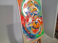 Gouache, maya wildevuur, compositie, 1988 - afbeelding 3 van  8