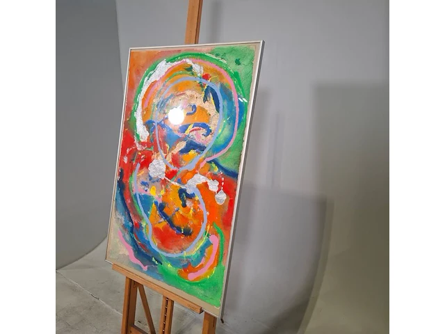 Gouache, maya wildevuur, compositie, 1988 - afbeelding 4 van  8