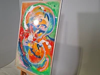 Gouache, maya wildevuur, compositie, 1988 - afbeelding 4 van  8
