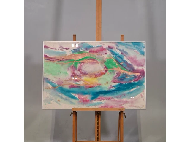 Gouache, maya wildevuur, compositie, 1988 - afbeelding 2 van  8
