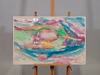 Gouache, maya wildevuur, compositie, 1988 - afbeelding 2 van  8