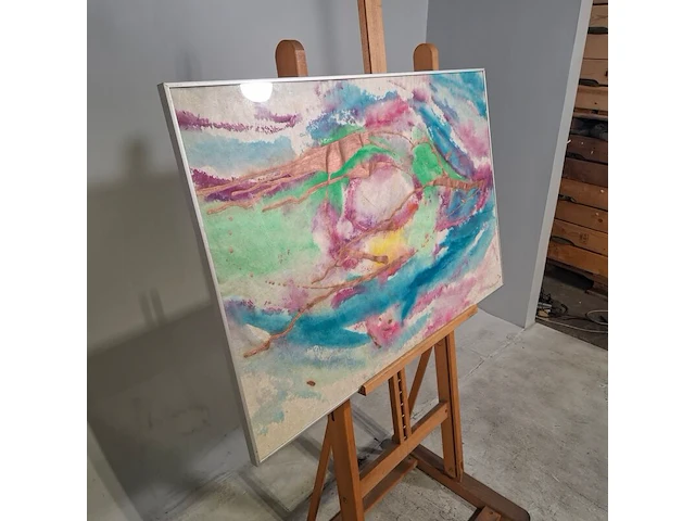 Gouache, maya wildevuur, compositie, 1988 - afbeelding 3 van  8