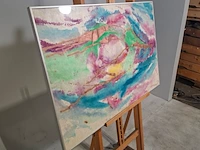 Gouache, maya wildevuur, compositie, 1988 - afbeelding 3 van  8