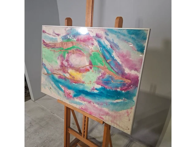 Gouache, maya wildevuur, compositie, 1988 - afbeelding 4 van  8