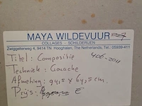 Gouache, maya wildevuur, compositie, 1988 - afbeelding 8 van  8