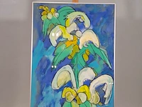Gouache, maya wildevuur, dovenetel, 1987 - afbeelding 2 van  8