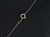 Goud en zilveren collier met diamanten - afbeelding 3 van  3