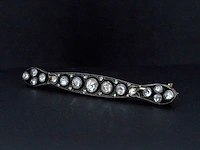 Goud zilveren broche diamant