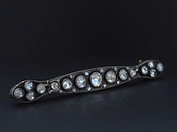 Goud zilveren broche diamant - afbeelding 3 van  5
