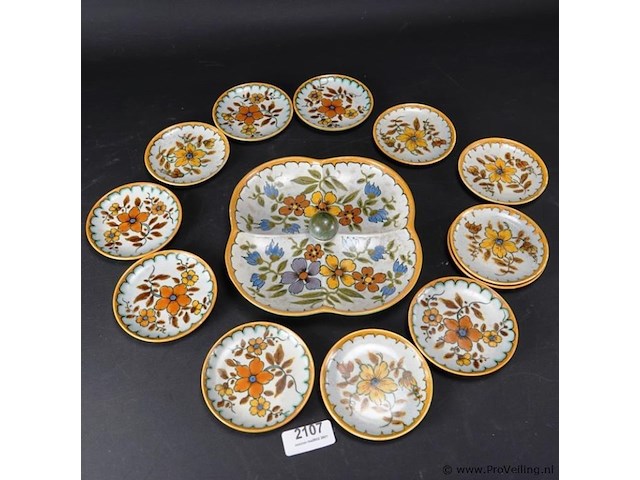 Gouda holland aardewerk schalenset deco unique - afbeelding 2 van  5