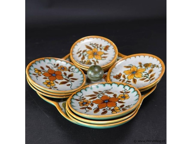 Gouda holland aardewerk schalenset deco unique - afbeelding 5 van  5