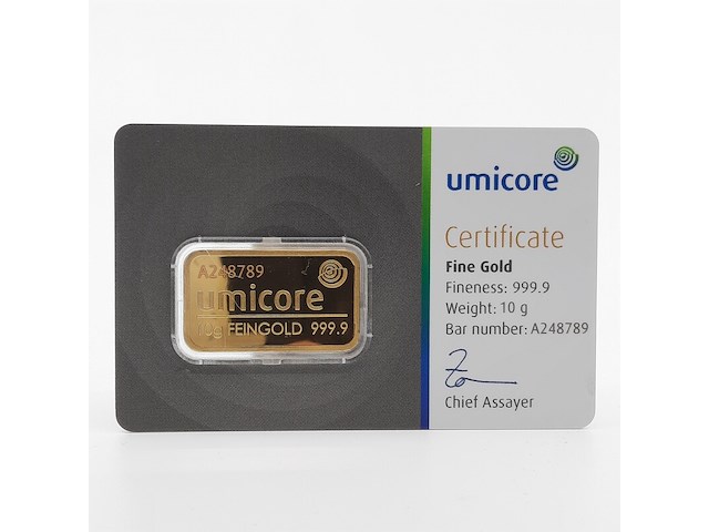 Goudbaar, 10 gram, umicore - afbeelding 1 van  4
